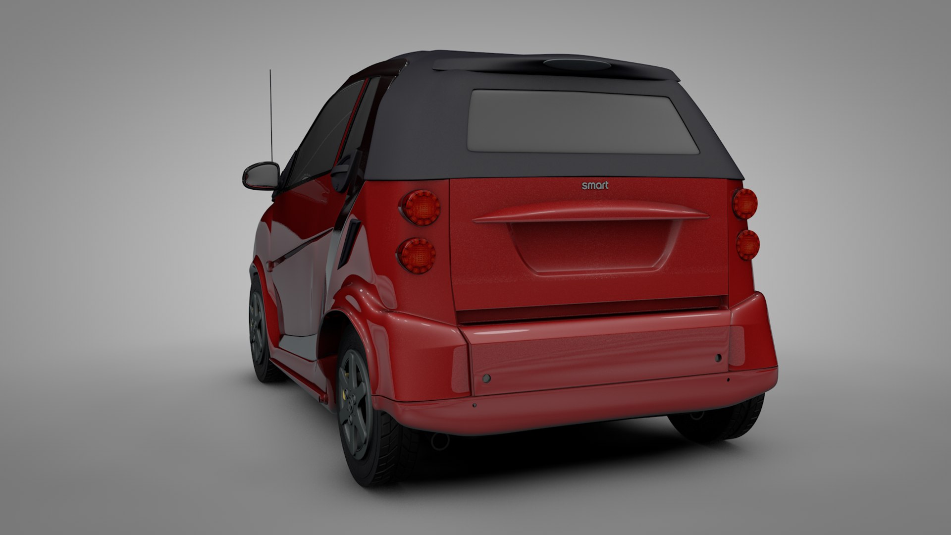 Smart Daimler Red Black Model - TurboSquid 1449162