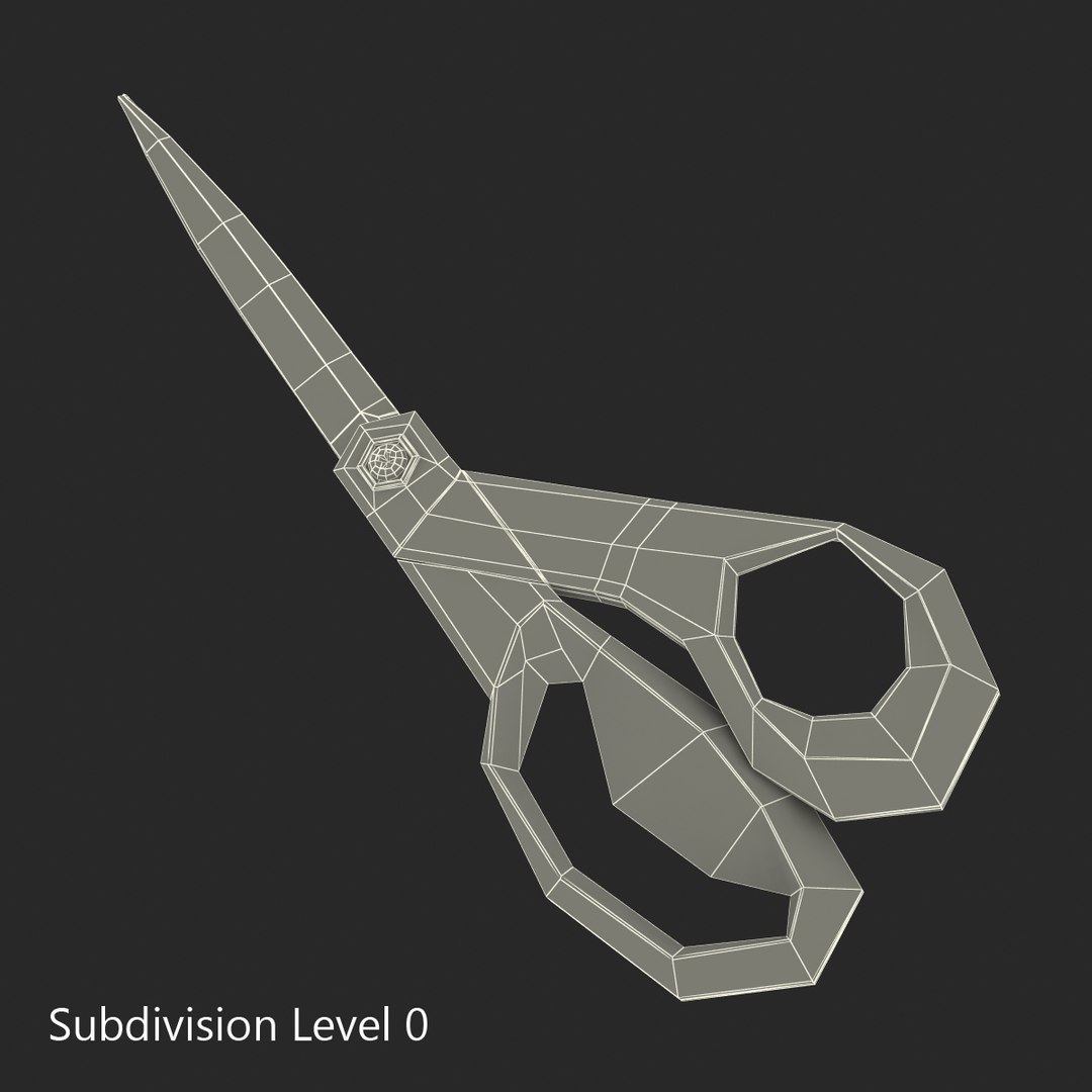 3d model scissors black