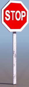 3d simple stop sign model