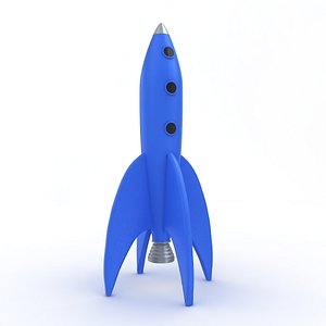 3D retro rocket