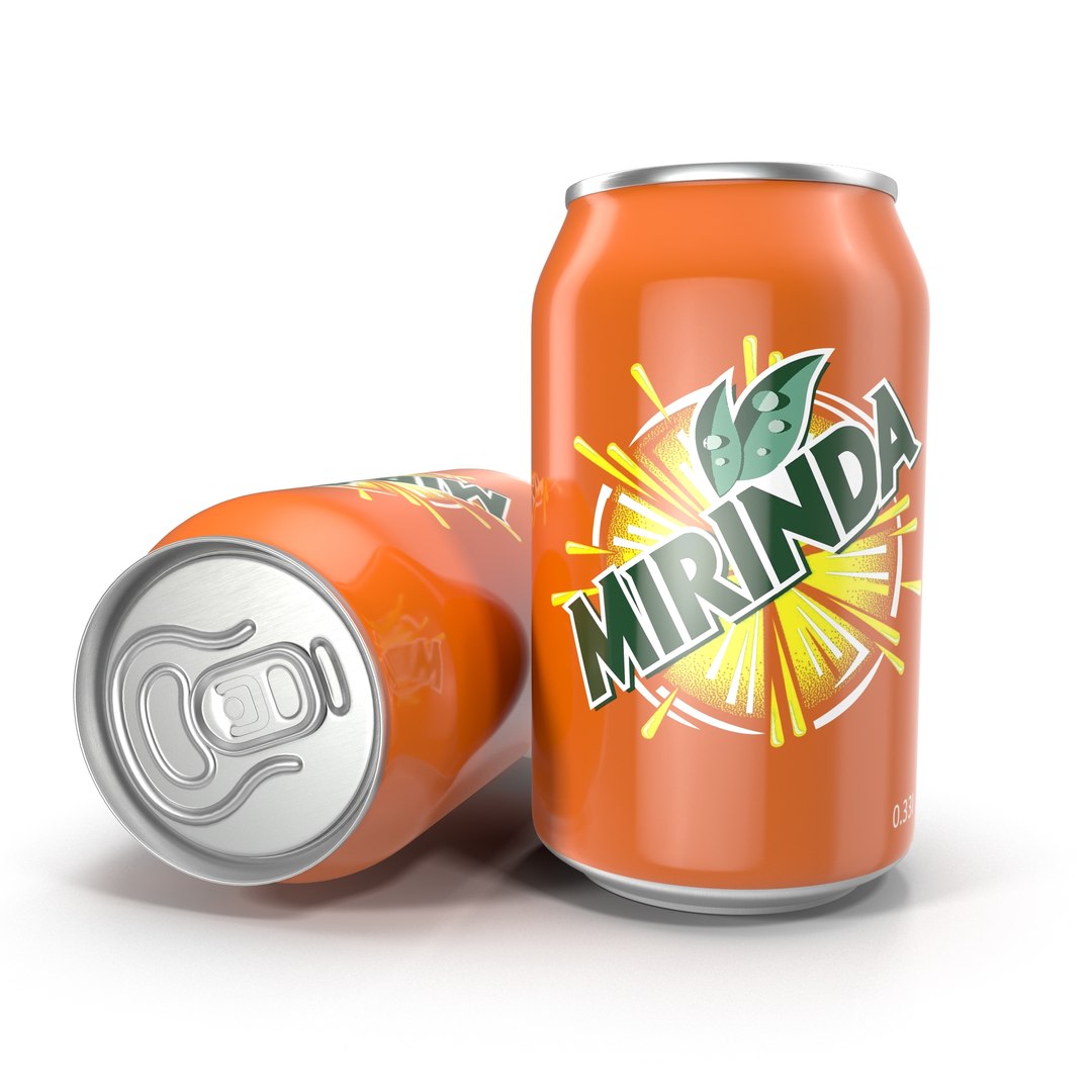 Aluminum Can 0.33L Mirinda 3D Model preview