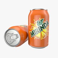 Aluminum Can 0.33L Mirinda 3D Model