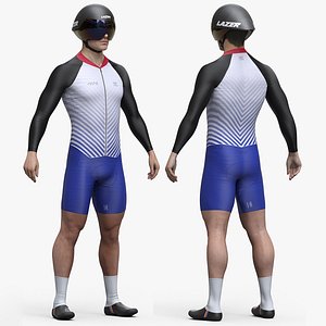 3D Track cyclist - Rigged