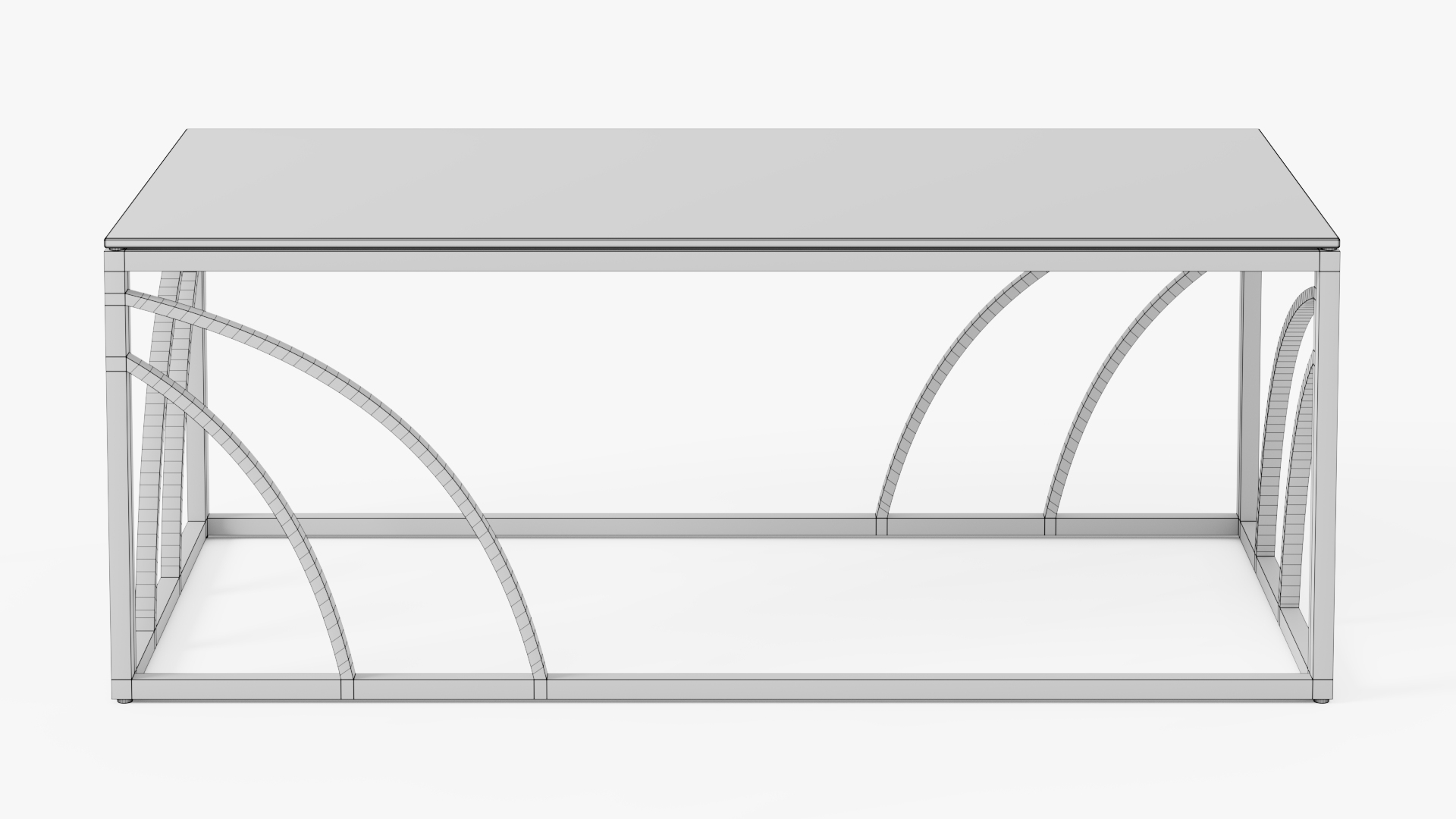 Rectangular Gold Coffee Table With Glass Top 3D TurboSquid 1825994