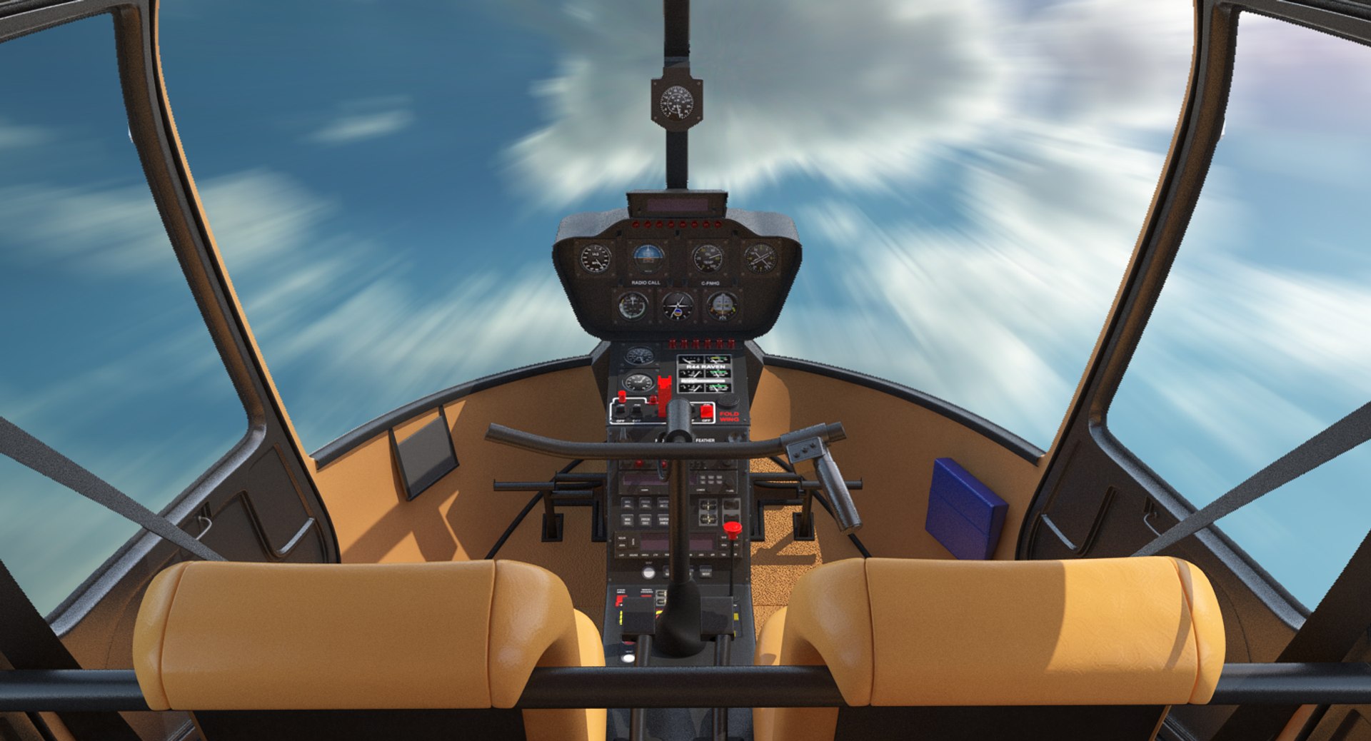 Police Helicopter Robinson R44 Obj