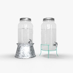 3d glass jar beverage dispenser