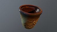Mug cup clay hand-made
