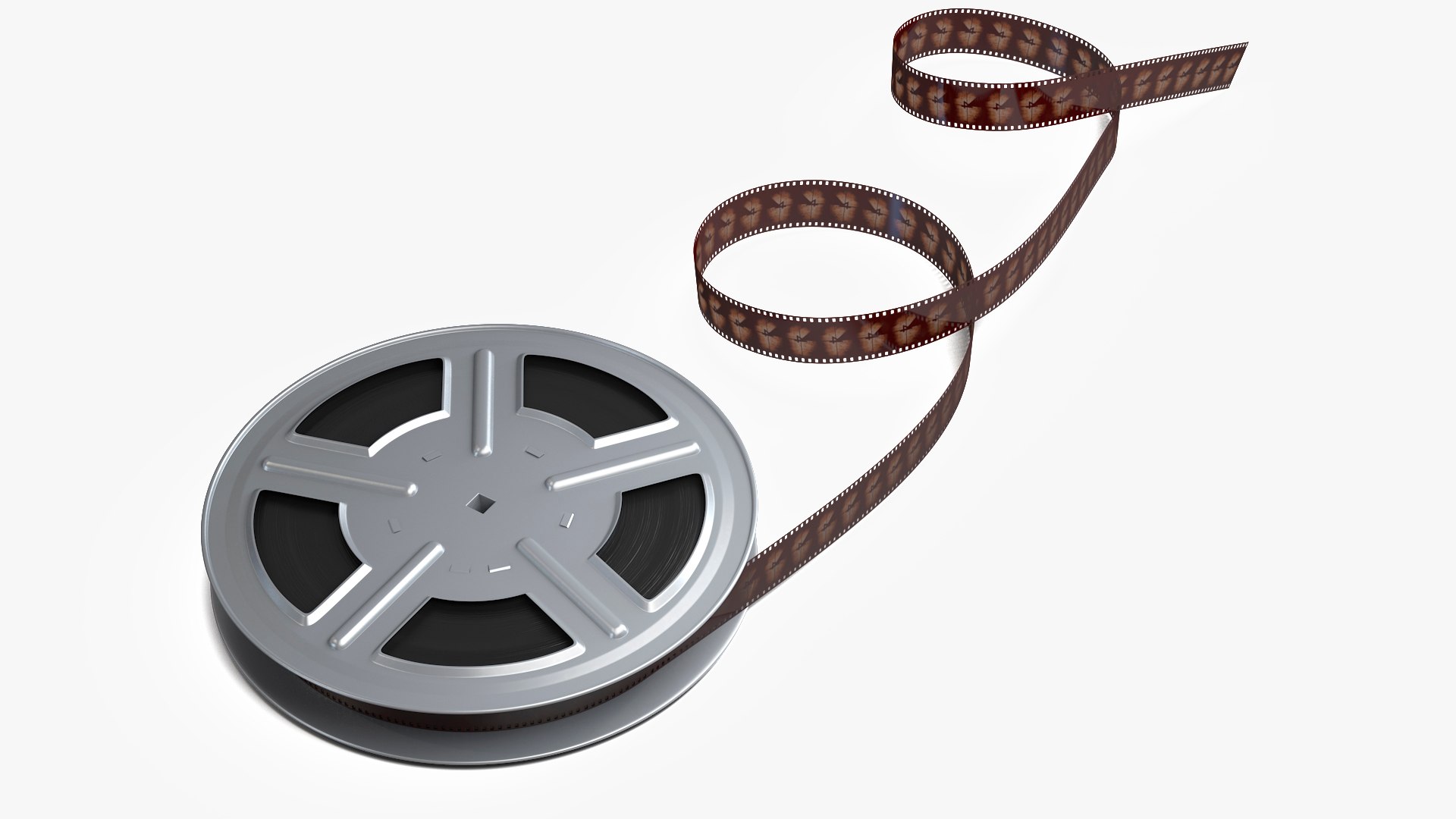 Video Film Reel 35mm 3D model preview