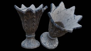Ornate Stone Vase Scan 3D model