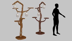 wood floor lamp