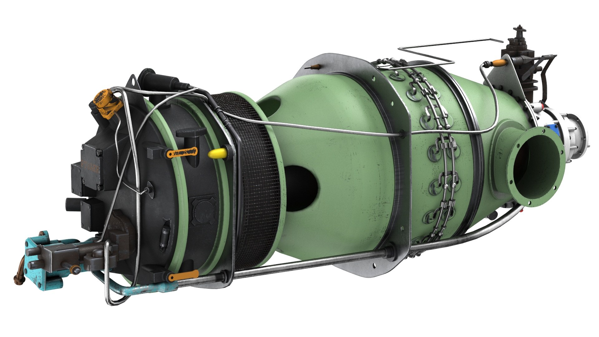 Turboprop Aircraft Engine Pratt And Whitney Canada PT6 3D - TurboSquid ...