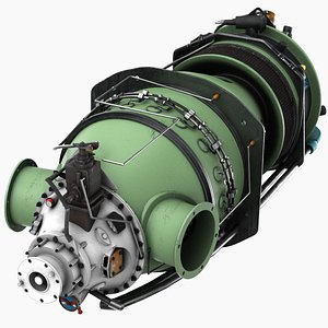 Turboprop Aircraft Engine Pratt and Whitney Canada PT6 3D
