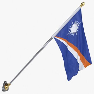 USA States marshall islands Cloth Flag Wall Mount Animated Loop