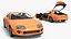 Street Race Coupe Car Orange Simplified 3D model