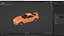 Street Race Coupe Car Orange Simplified 3D model