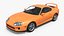 Street Race Coupe Car Orange Simplified 3D model