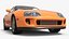 Street Race Coupe Car Orange Simplified 3D model
