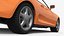 Street Race Coupe Car Orange Simplified 3D model