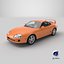 Street Race Coupe Car Orange Simplified 3D model