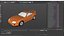 Street Race Coupe Car Orange Simplified 3D model