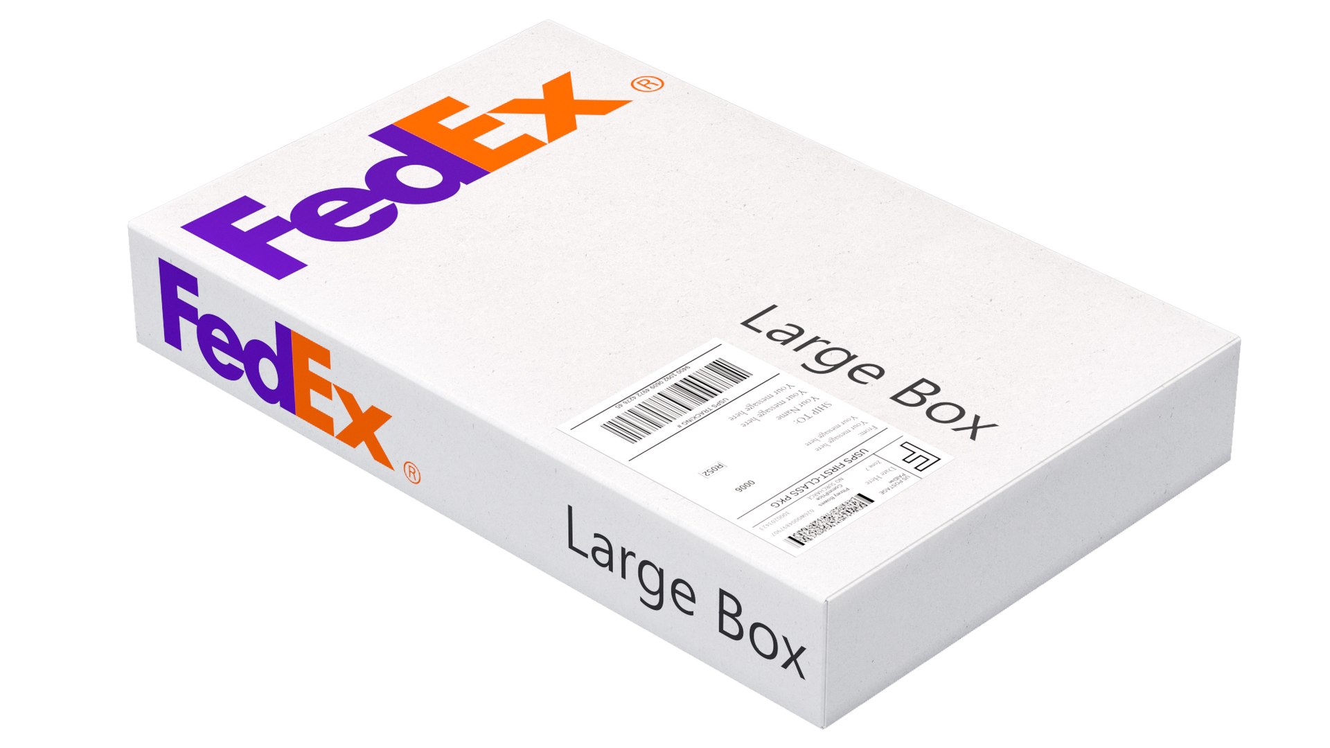 3D Cardboard Box Fedex - TurboSquid 1991814