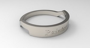 3D Painter Ring Female Platinum model