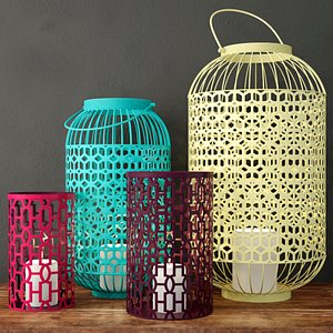 3D model lattice lanterns
