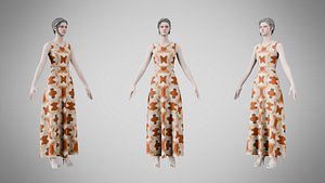 Dress 31 Warm Geometric Organic