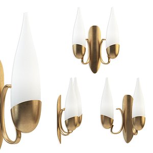 Wonderful Pair of 1950s Italian Candelabra Sconces in the Manner of Stilnovo