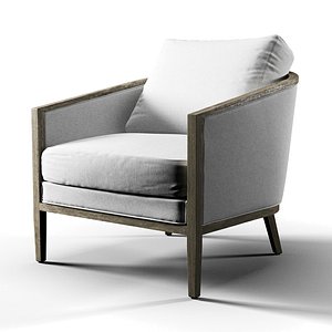 french barrelback chair 3D model