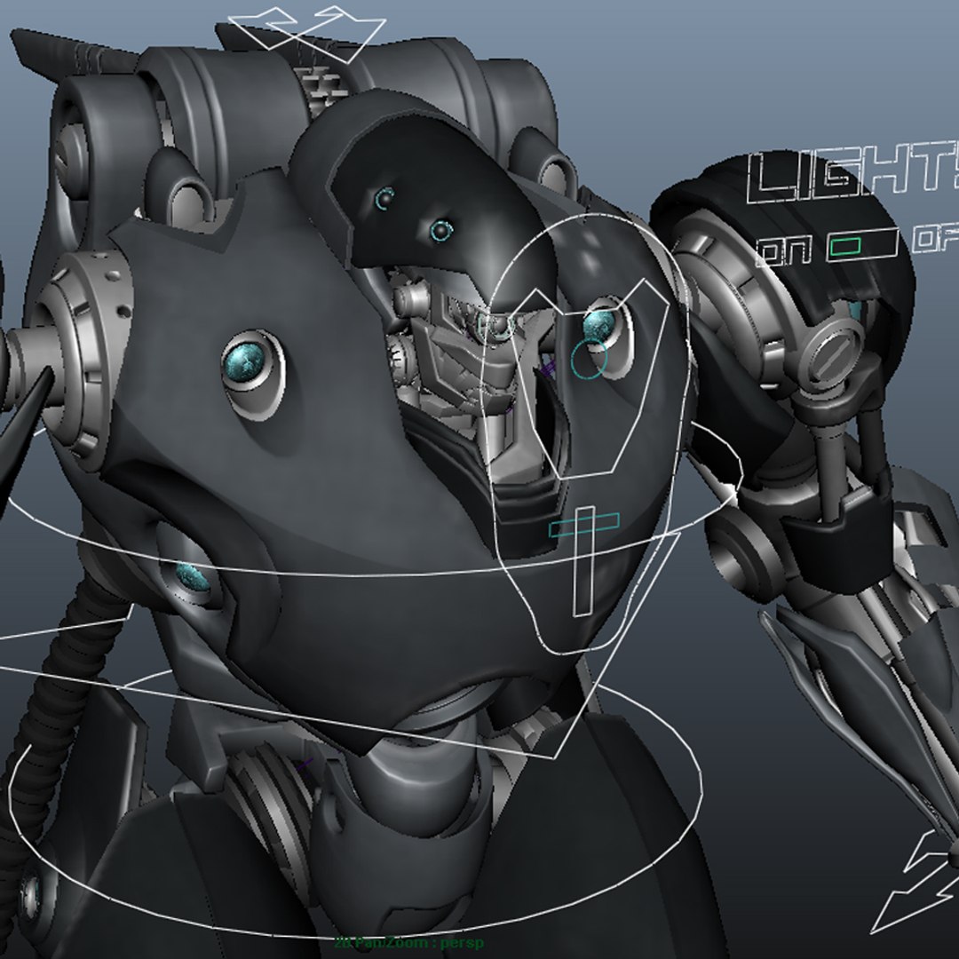 robot rigged 3d ma