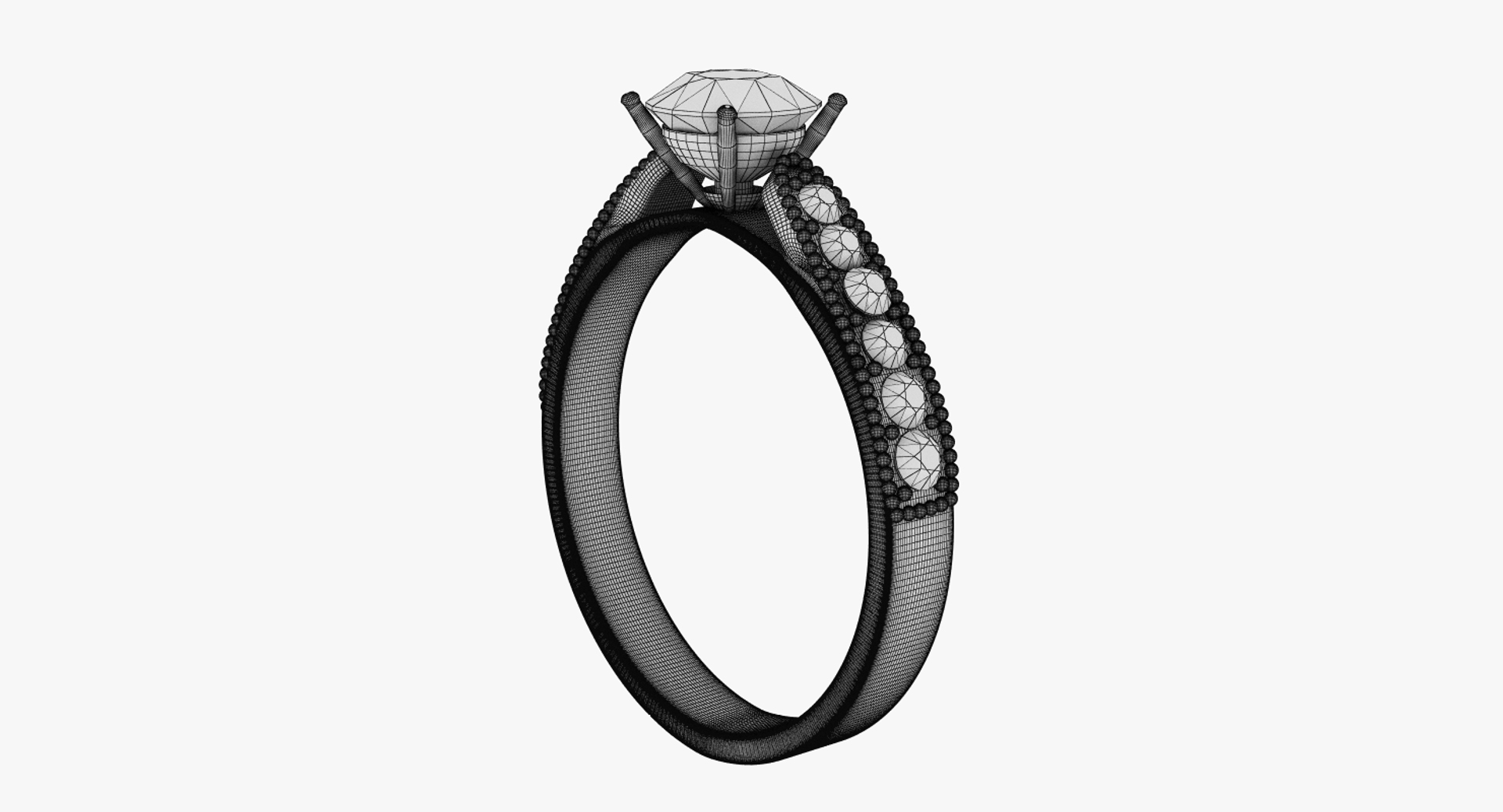 3d Diamond Ring Model
