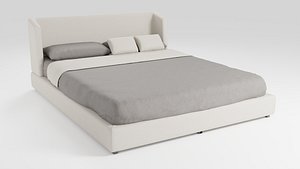 Italian bed in modern style 3D model