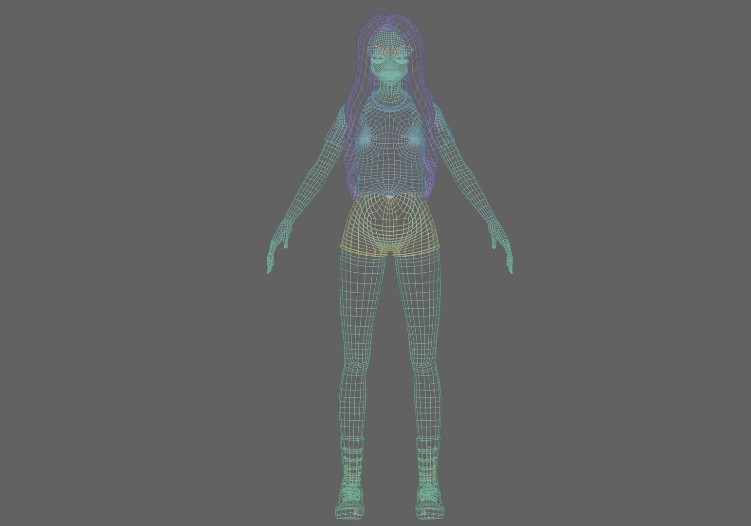 Cool Basic Girl V30957 3D Model - TurboSquid 2271538