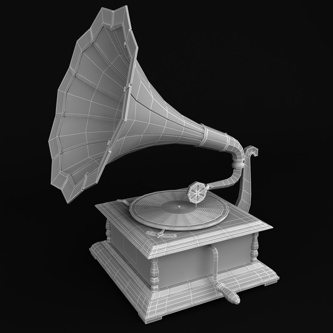 gramophone 3d model https://p.turbosquid.com/ts-thumb/jX/EtkSO4/3S8pA37V/gramophone_mesh_01_01/jpg/1342970728/1920x1080/fit_q87/0f4b56fa56fdcc10e8f4e72cbb481f4a69dc4351/gramophone_mesh_01_01.jpg