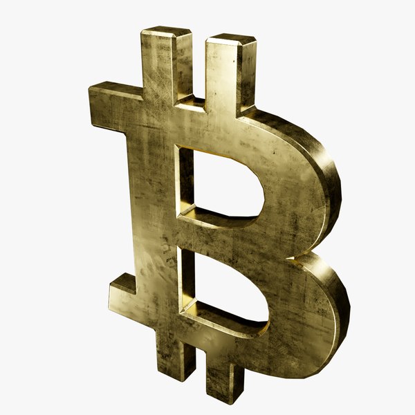 3D symbol gold bitcoin