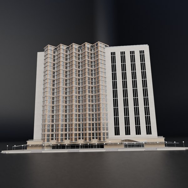 3D modern building