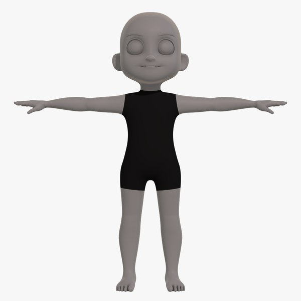 base mesh boy character 3D model