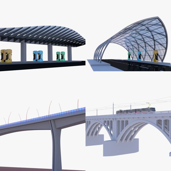 modelo 3d Cargadores y puentes para vehículos eléctricos - TurboSquid ...