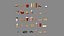 Confezione Fast Food Low Poly 01