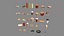 Confezione Fast Food Low Poly 01