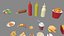 Confezione Fast Food Low Poly 01