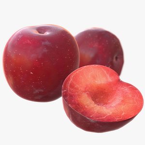 Red Plum High/Low Poly
