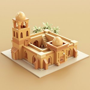 Arab Caravanserai 01 3D model