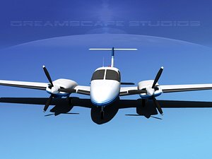 piper seminole pa-44-180t turbo 3d model
