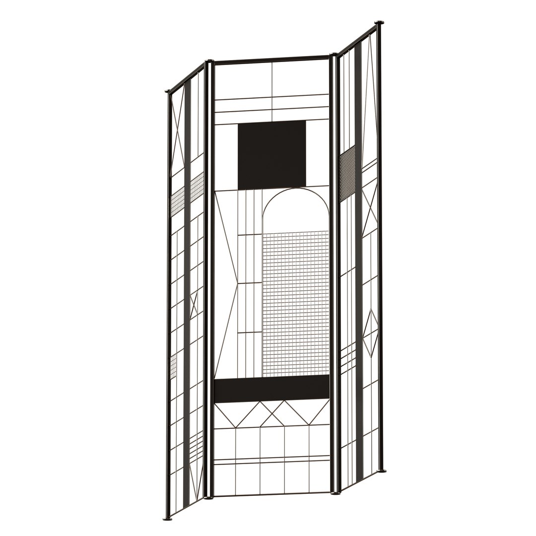 3D Metal Screen With Geometric Pattern Model - TurboSquid 2314483