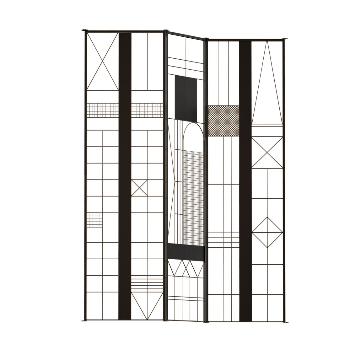 3D Metal Screen With Geometric Pattern Model - TurboSquid 2314483