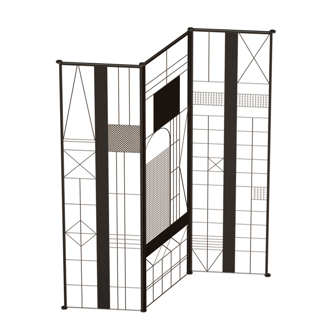 3D Metal Screen With Geometric Pattern Model - TurboSquid 2314483