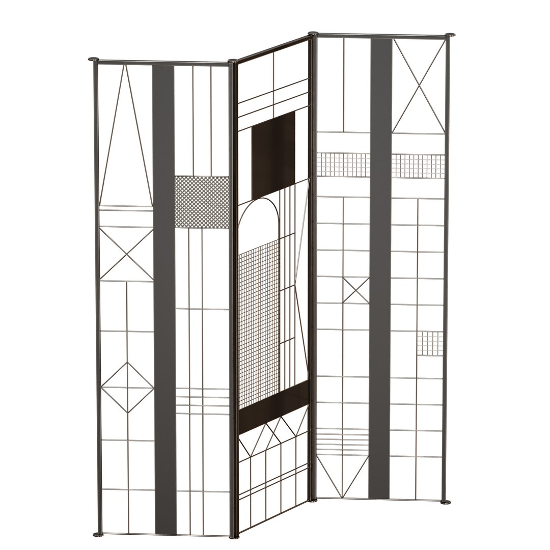 3D Metal Screen With Geometric Pattern Model - TurboSquid 2314483