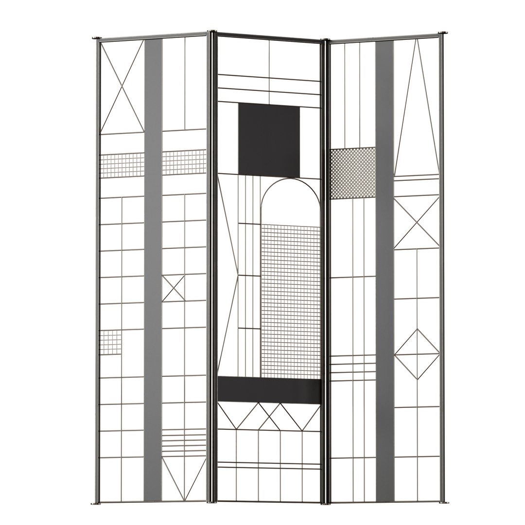 3D Metal Screen With Geometric Pattern Model - TurboSquid 2314483
